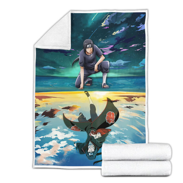 Plaid Uchiha Itachi Naruto 01 Couverture Plaid Polaire Plaid Canapé – Image 3