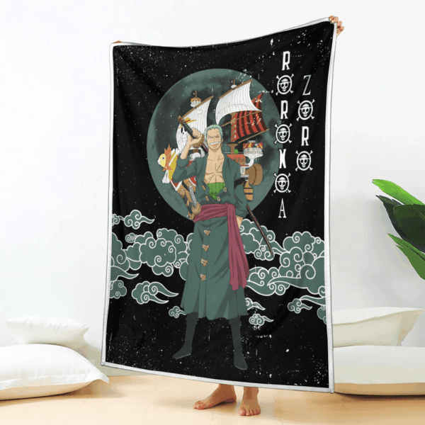 Plaid Roronoa Zoro One Piece 01 Couverture Plaid Polaire Plaid Canapé – Image 2