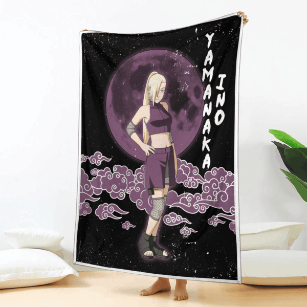Plaid Yamanaka Ino Naruto Couverture Plaid Polaire Plaid Canapé – Image 2
