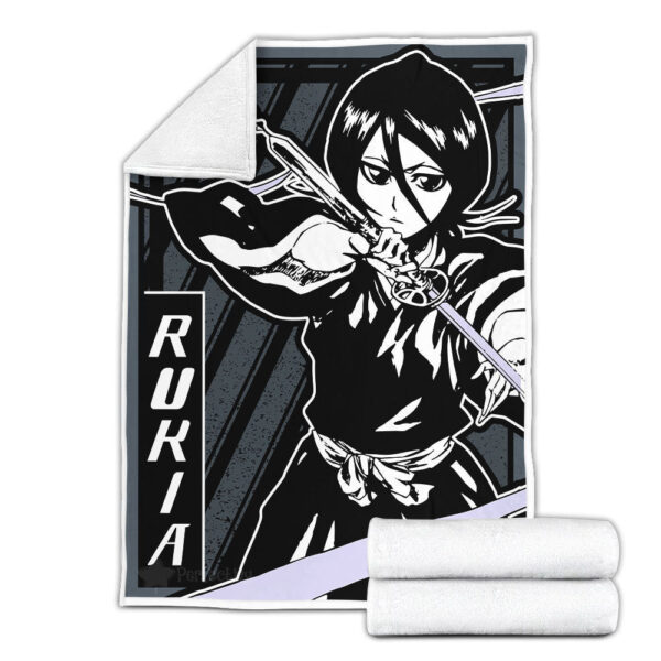 Plaid Rukia Kuchiki Bleach 02 Couverture Plaid Polaire Plaid Canapé – Image 3