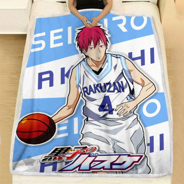 Plaid Seijuro Akashi Kuroko no Basket Couverture Plaid Polaire Plaid Canapé – Image 2