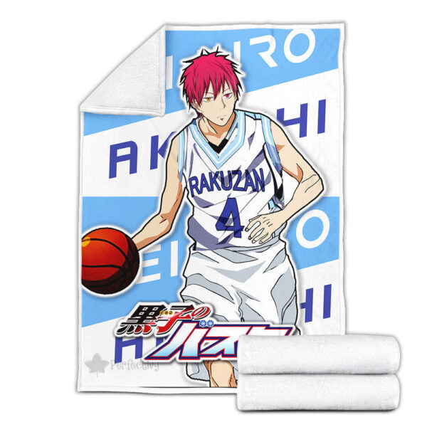 Plaid Seijuro Akashi Kuroko no Basket Couverture Plaid Polaire Plaid Canapé – Image 3