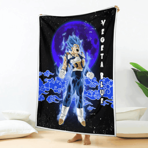 Plaid Vegeta Blue Dragon Ball DBZ 02 Couverture Plaid Polaire Plaid Canapé – Image 2