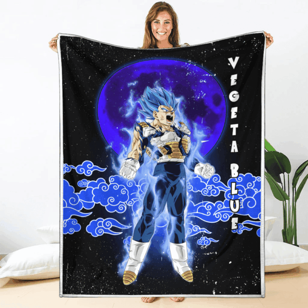 Plaid Vegeta Blue Dragon Ball DBZ 02 Couverture Plaid Polaire Plaid Canapé