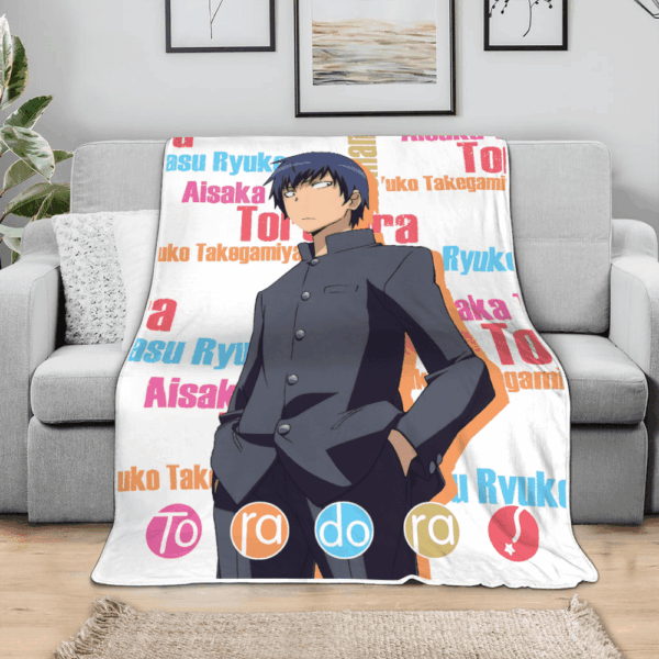 Plaid Ryuuji Takasu Toradora Couverture Plaid Polaire Plaid Canapé – Image 3