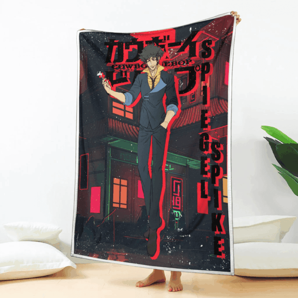 Plaid Spike Spiegel Cowboy Bebop Couverture Plaid Polaire Plaid Canapé – Image 2