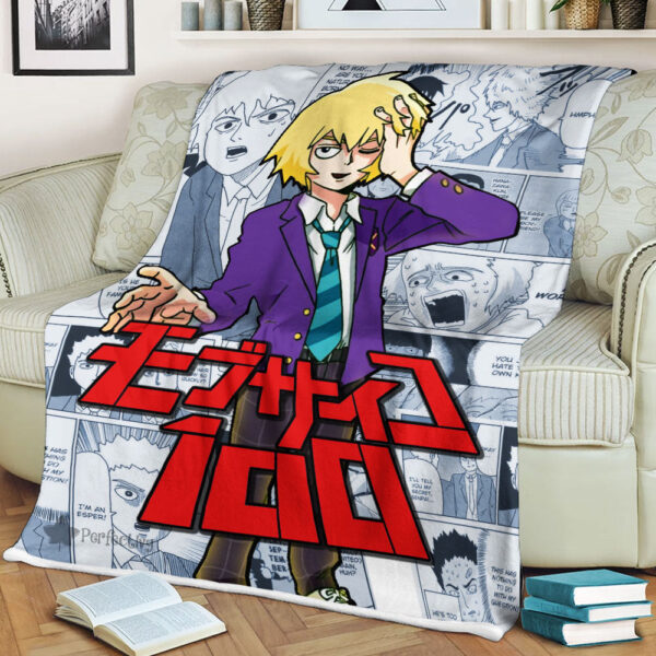 Plaid Teruki Hanazawa Mob Psycho 100 Couverture Plaid Polaire Plaid Canapé – Image 2
