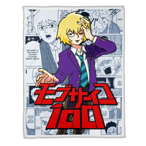 Plaid Teruki Hanazawa Mob Psycho 100 Couverture Plaid Polaire Plaid Canapé – Image 3