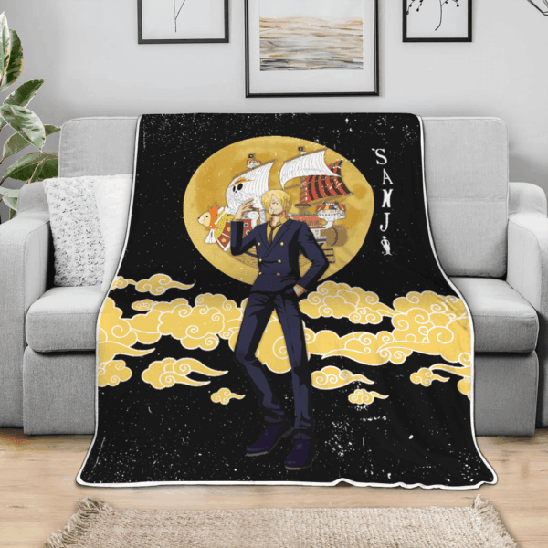 Plaid Vinsmoke Sanji One Piece 03 Couverture Plaid Polaire Plaid Canapé – Image 3