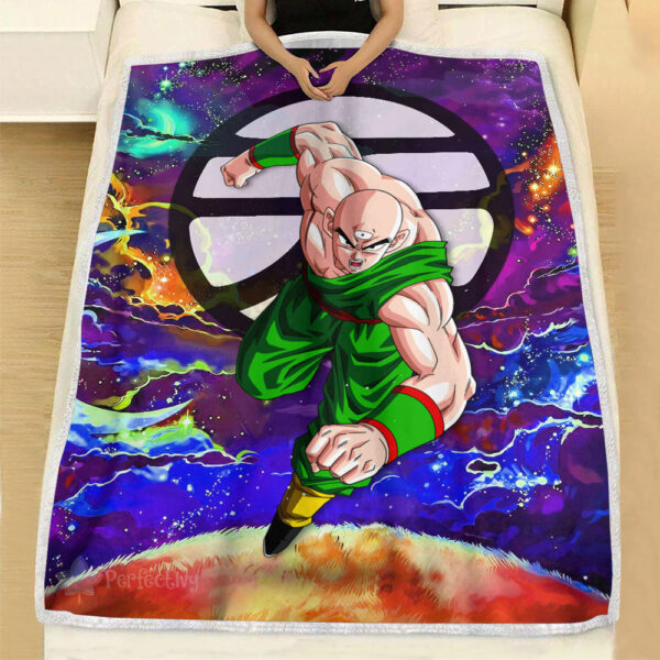 Plaid Tenshinhan Dragon Ball DBZ Couverture Plaid Polaire Plaid Canapé – Image 3