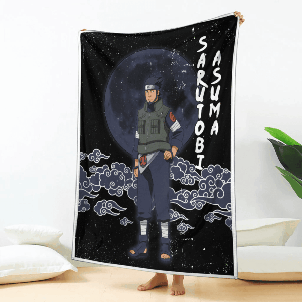 Plaid Sarutobi Asuma Naruto Couverture Plaid Polaire Plaid Canapé – Image 2