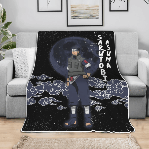 Plaid Sarutobi Asuma Naruto Couverture Plaid Polaire Plaid Canapé – Image 3