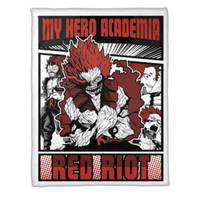 Plaid Red Riot Eijiro Kirishima My Hero Academia Couverture Plaid Polaire Plaid Canapé