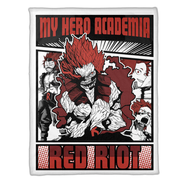 Plaid Red Riot Eijiro Kirishima My Hero Academia Couverture Plaid Polaire Plaid Canapé