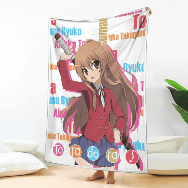 Plaid Taiga Aisaka Toradora Couverture Plaid Polaire Plaid Canapé – Image 2