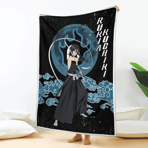 Plaid Rukia Kuchiki Bleach 01 Couverture Plaid Polaire Plaid Canapé – Image 2