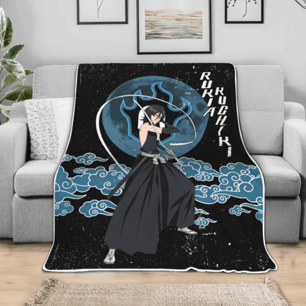 Plaid Rukia Kuchiki Bleach 01 Couverture Plaid Polaire Plaid Canapé – Image 3