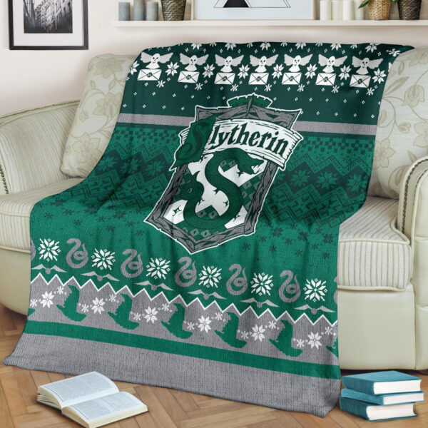 Plaid Harry Potter Serpentard Noël 1001 Couverture Plaid Polaire Plaid Canapé – Image 2