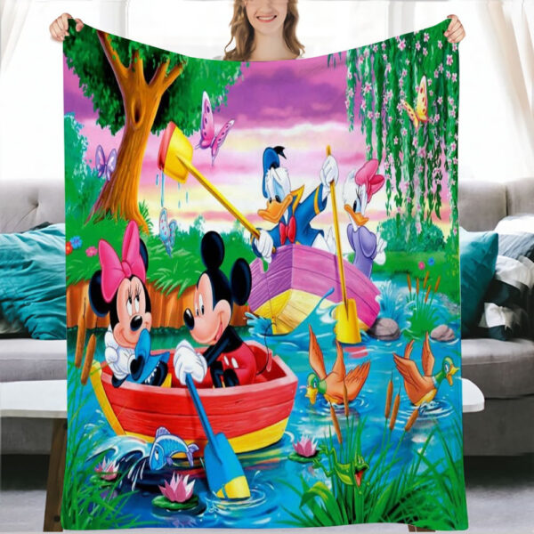 Plaid Mickey et ses amis 1002 Disney Couverture Plaid Polaire Plaid Canapé – Image 2