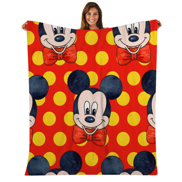 Plaid Visage de Mickey Mouse mignon Disney 1002 Couverture Plaid Polaire Plaid Canapé