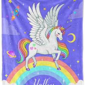 Plaid Licorne mignonne pour les enfants 1 Couverture Plaid Polaire Plaid Canapé