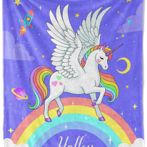 Plaid Licorne mignonne pour les enfants 1 Couverture Plaid Polaire Plaid Canapé