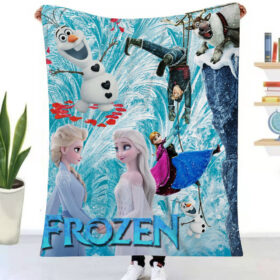Plaid La Reine des neiges Elsa Anna Olaf 1004 Couverture Plaid Polaire Plaid Canapé