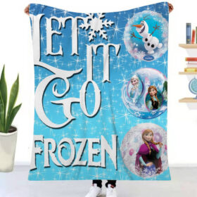 Plaid La Reine des Neiges Elsa Anna Olaf 1003 Couverture Plaid Polaire Plaid Canapé