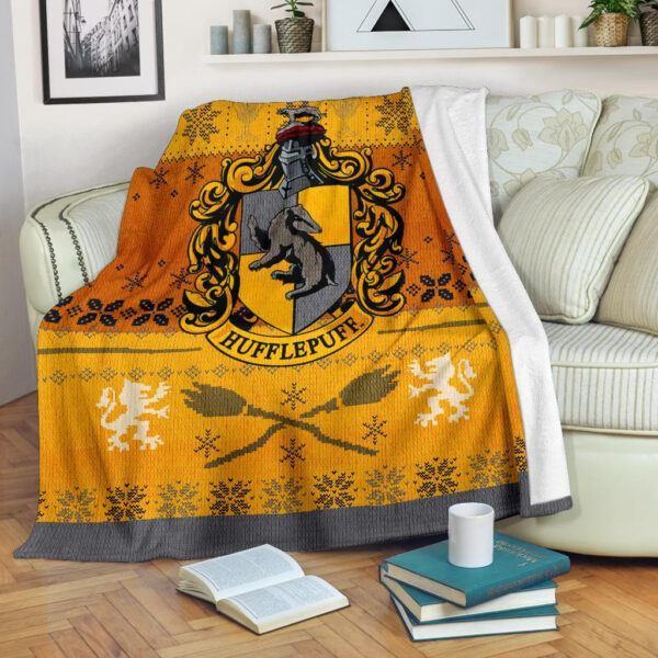 Plaid Harry Potter Poufsouffle Noël 1001 Couverture Plaid Polaire Plaid Canapé – Image 2
