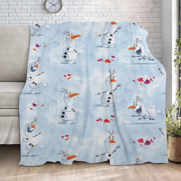 Plaid Olaf mignon La Reine des neiges 1002 Couverture Plaid Polaire Plaid Canapé – Image 2