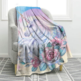Plaid Licorne mignonne pour les enfants 7 Couverture Plaid Polaire Plaid Canapé