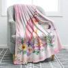 Plaid Licorne mignonne pour les enfants 6 Couverture Plaid Polaire Plaid Canapé
