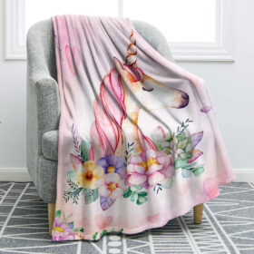 Plaid Licorne mignonne pour les enfants 6 Couverture Plaid Polaire Plaid Canapé