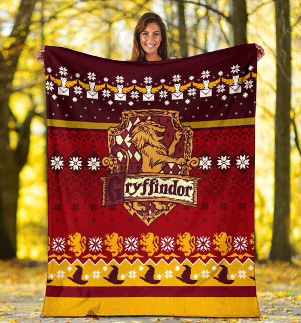 Plaid Harry Potter Gryffondor Noël 1001 Couverture Plaid Polaire Plaid Canapé – Image 3