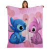 Plaid Stitch et Angel belle 5 Lilo et Stitch Couverture Plaid Polaire Plaid Canapé