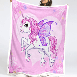 Plaid Licorne mignonne pour les enfants 10 Couverture Plaid Polaire Plaid Canapé