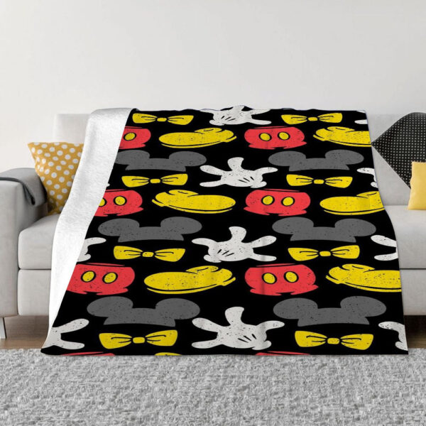 Plaid Mickey Mouse 1006 Disney Couverture Plaid Polaire Plaid Canapé – Image 2