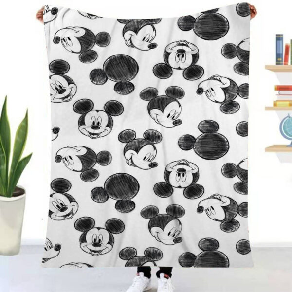 Plaid Mickey MouseDisney Couverture Plaid Polaire Plaid Canapé – Image 2