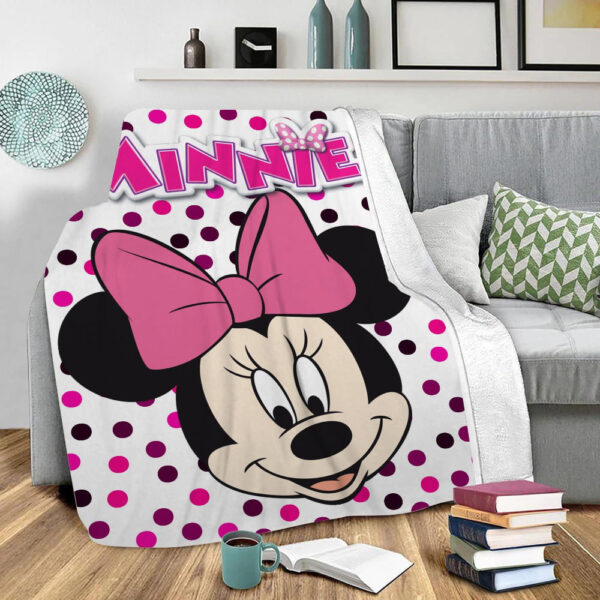 Plaid Minnie Mouse Disney Heureux 1004 Couverture Plaid Polaire Plaid Canapé – Image 2