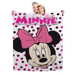 Plaid Minnie Mouse Disney Heureux 1004 Couverture Plaid Polaire Plaid Canapé