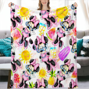 Plaid Minnie Mouse Disney Heureux 1001 Couverture Plaid Polaire Plaid Canapé
