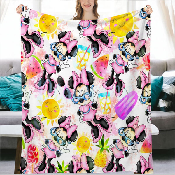 Plaid Minnie Mouse Disney Heureux 1001 Couverture Plaid Polaire Plaid Canapé