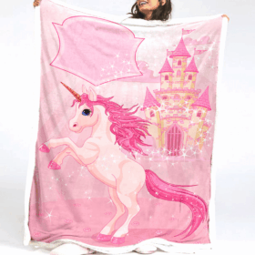 Plaid Licorne mignonne pour les enfants 9 Couverture Plaid Polaire Plaid Canapé