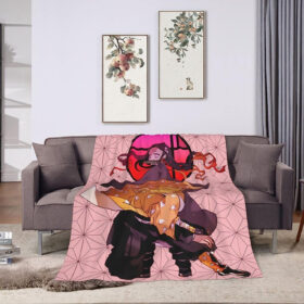 Plaid Demon Slayer Zenitsu Nezuko Couverture Plaid Polaire Plaid Canapé