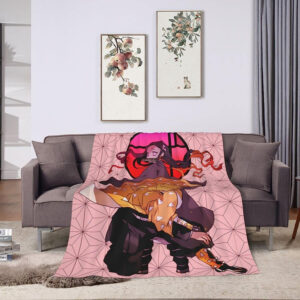 Plaid Demon Slayer Zenitsu Nezuko Couverture Plaid Polaire Plaid Canapé