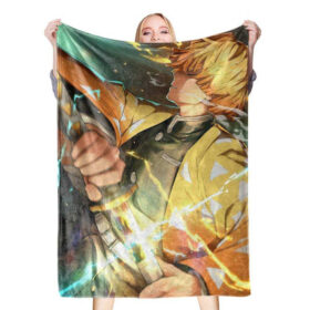 Plaid Demon Slayer Zenitsu Couverture Plaid Polaire Plaid Canapé