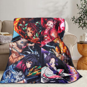 Plaid Demon Slayer Tous les personnages 1002 Couverture Plaid Polaire Plaid Canapé