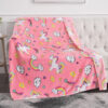 Plaid Licorne mignonne pour les enfants 2 Couverture Plaid Polaire Plaid Canapé