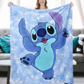 Plaid Stitch dans Lilo et Stitch 4 Couverture Plaid Polaire Plaid Canapé