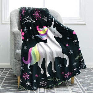 Plaid Licorne mignonne pour les enfants 5 Couverture Plaid Polaire Plaid Canapé